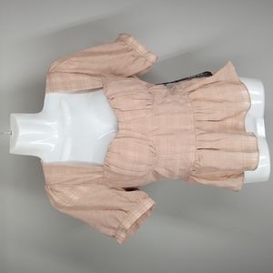 Peach Top With Back Detail